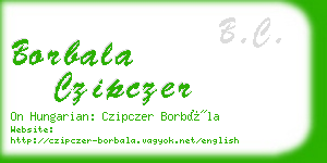 borbala czipczer business card